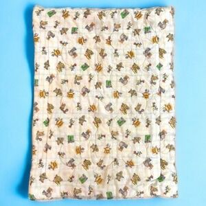 VTG 80s Romper Room Baby Crib Blanket Plush Soft Nursery